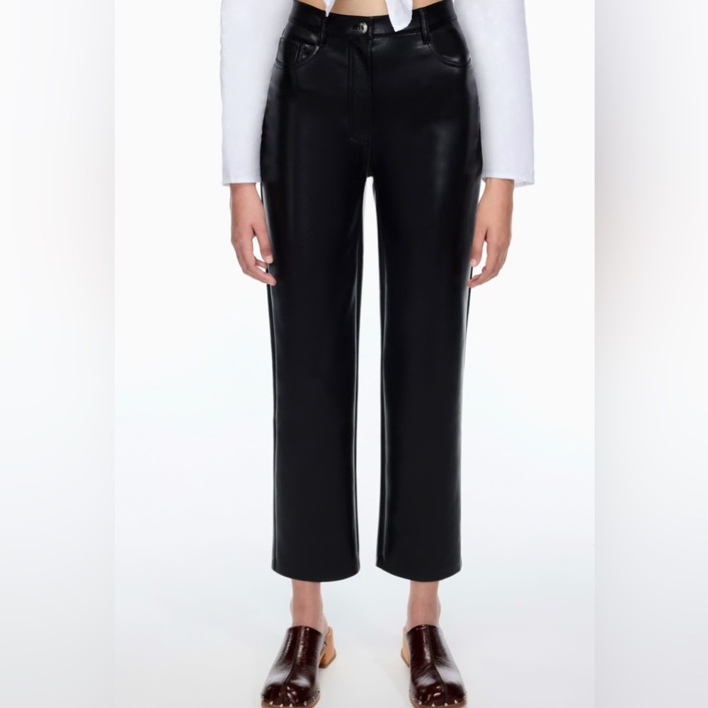 Wilfred “The Melina Cropped Pant” Black Vegan Leather